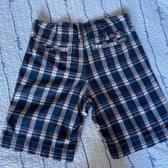 🎀 3 for $45 Hollister Plaid Shorts Size 28 GUC Cotton - Picture 2 of 4
